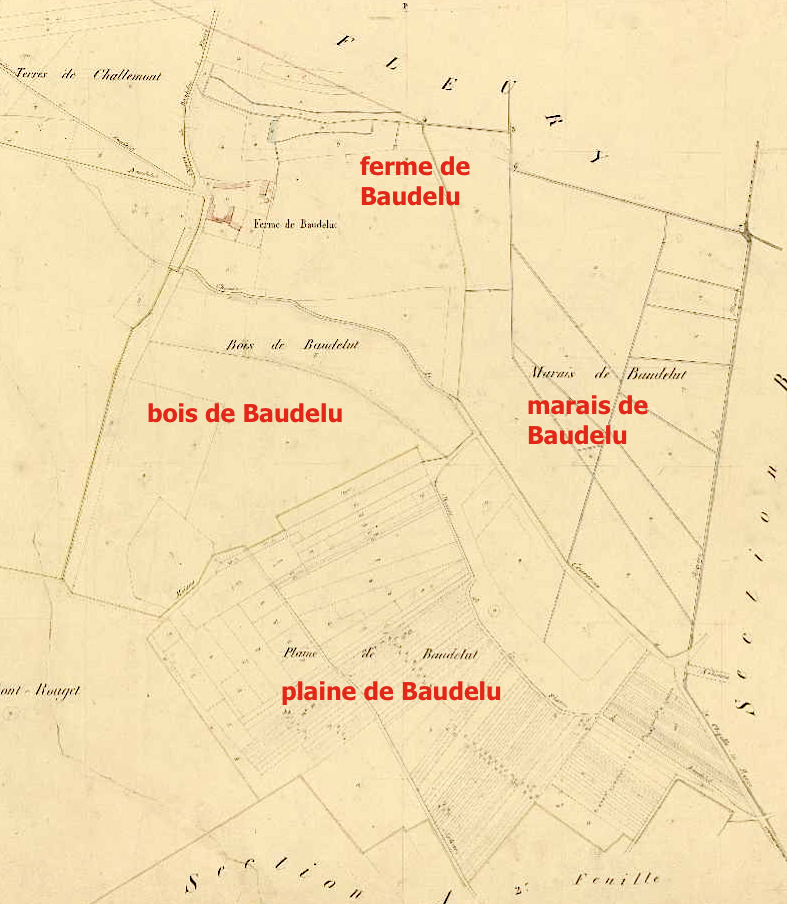 Baudelu – cadastre Napoléonien (AD 77)