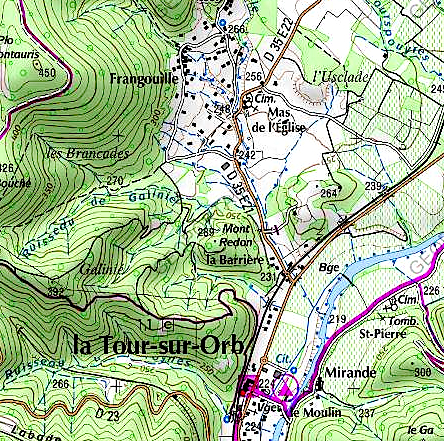 Frangouille (carte topographique IGN)