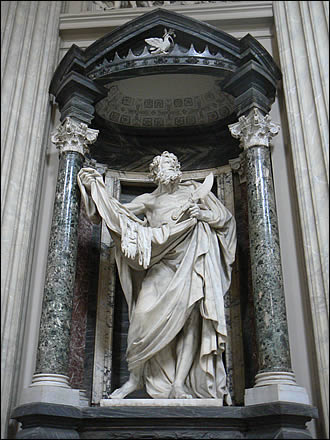 Pierre Le Gros : Saint Barthélémy (Basilique du Latran)
