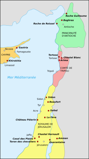 forteresses templières dans les Etats Latins